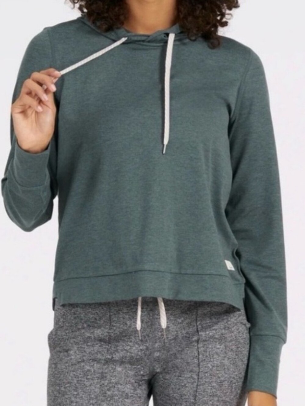 Vouri HALO ESSENTIAL HOODIE IN KELP HEATHER